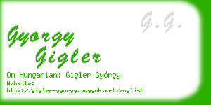 gyorgy gigler business card