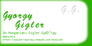 gyorgy gigler business card